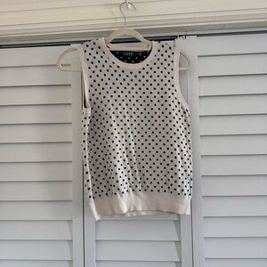 Ralph Lauren Black and White Polka Dot Sweater